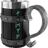 SKJJM Viking Wooden Barrel Beer Mug, Boccale da Birra in Legno Fatto a Mano,con Acciaio Inox, 600 ml, Tazza Medievale per Caffè/Bevande/Succo per Uomini, Regalo per la Festa del Papà