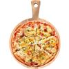 SHUESS Piatto per pizza, in legno, 1 pezzo, accessorio per pizza a casa, tagliere rotondo 40 cm, piatto per pizza per pizza, pane, torte, tagliere per formaggi e molto altro ancora