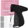 SINZONeu Mini pistola da cucito a mano, macchina da cucire portatile con 5 aghi + 1000 staffe, riparazione flash per vestiti e tende, set da cucito da viaggio per riparazioni tessili, nero