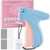 SINZONeu Mini pistola da cucito a mano, macchina da cucire portatile con 5 aghi + 1000 staffe, riparazione flash per vestiti e tende, set da cucito da viaggio per riparazione tessile (polvere blu)