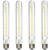 WULUN Lampadina LED E27 T30 4W, equivalente a 40W, Bianco Freddo 6000K | 400lm, ampade Decorative Vintage, AC 220V， Per l'arredamento degli interni del ristorante, non dimmabile, 4 pezzi