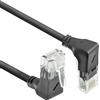 ACT Cavo di rete CAT6A ad angolo di 90°, U/UTP LSZH LAN, sottile 3,6 mm, cavo Ethernet flessibile con connettore RJ45, per uso in data center, 0,25 m, basso verso l'alto DC7952