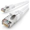 1aTTack.de Cavo di rete piatto Cat.7 Gigabit Ethernet Lan (RJ45), 10Gbit/s, compatibile con Cat.5 -Cat.5e - Cat.6 Bianco - 1 pezzo 2 m