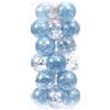 Sea Team 24 palline Natale trasparenti infrangibili 70mm blu | Con decorazioni imbottite, per albero di Natale, feste e regali