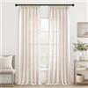 MIULEE Lino Tende Finestre Tenda a Pannello Traslucido Tende Moderne a Vela Trasparente per Porte Balcone Adatte per Soggiorno Camera da Letto 2 Pezzo Set Lino Naturale Bianco 140x280 cm