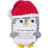 AUAUY Divertente Pinguino Positivo, Pinguini Pocket Hug Positive, Pinguino Uncinetto All'Uncinetto con Cartolina Positiva, Idea Simpatica per Laurea Collega Sorella Donne Amica Ufficio Gadget