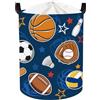 Clastyle Cesto Portabiancheria Palla Sportiva Cestino Portaoggetti Stella Cesta Biancheria Genitori per Organizzare Giocattoli Vestiti, Pallacanestro, 36x45 cm