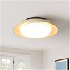kaixunl Plafoniera LED Giapponese Lampadario Wabi-Sabi Lampada Travertino Giallo Lampadari Rotonda Plafoniere luce Calda per Camere da Letto Sale da Pranzo Cucina Corridoi E Ingressi 25cm 9W