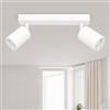 GeyouLux Faretti LED Soffitto Orientabili 350° a 4 Luci Bianco GU10