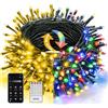 Anmossi Luci Natale Intelligenti,50m 500 LED Catena Luci,Controllo Tramite APP,Sincronizzazione Musicale,Lucine da Giardino Impermeabile per Adatto a Giardino,Feste,Natale,Bianco Caldo e Colorato