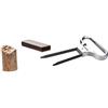 Vacu Vin 68405606 Levatappi a Strappo, Acciaio, Marrone/Argento, 11x6.5x1 cm