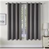 EMEMA Tende Grigio Opache con Occhielli 145 CM di lunghezza, Morbide Tende Oscuranti, Set di 2 Tende Oscuranti per Soggiorno Camera da Letto, Tende Opache con Occhielli Ciascuna H145 x B140 CM