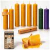 ME HECHIZAS TU® Kit Ritual Candele di Miele 100% Cera d'Api | 8 Candele + Palo Santo | Abundanza Fortuna e Lavoro | 6 Miele 1 Verde 1 Viola | Include QR con Rituale Abundanza e Prosperità Giorni 11 e