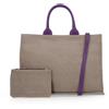 Le Corone Bags Borsa shopper in canvas con pochette