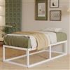 EMODA Letto Singolo 90x200 cm Metallo Bianco