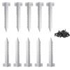 Xinxinphi 10 pezzi Staffe Metallo Traversine Ferroviarie con Viti, kit Fissaggio & Supporto Pali Giardino, Staffa Rialzata Seghettati per Bordi Vialetti, Aiuole Rialzate, Progetti Paesaggistica, Muri Sostegno