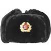 GA COMMUNICATIONS Cappello invernale in stile sovietico | Cappello cosacco Ushanka in pelliccia sintetica con paraorecchie e spilla militare decorativa | Cappello da sci russo da uomo perfetto per lunghe e fredde notti