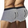 ARIUS Pacco 2 Mutande con Cuscinetti con Imbottitura Posteriore - Intimo Uomo con Culo - Mutanda Imbottita Glutei - per Aumentare Il Volume e Le Dimensioni dei Glutei - Men's Padded Buttocks (L)