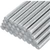 QUARKZMAN 30Pz Stick Colla a Caldo Mini per Pistola 11mm x 100mm Colla a Caldo Bastoncini Ricariche Piccoli e Molto Adesivi, Glitterato Argento