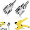 NCOALE Set di tagliatubi da 1/2 e 3/4 con tagliatubi in plastica, interno ed esterno, filettatura esterna per tubi in PVC/PPR, tubi in plastica
