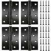 KOXXIAMOQ 4 PcsCerniere per Legno Pesanti, Cerniere per Porte InterneCerniere a Molla per PorteCerniere Porte Acciaio Inox, Cerniere Pieghevoli a Sfera, Cerniera a Vite per Ante Cassetti Finestre (100x76x2mm)