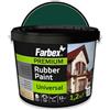 FARBEX Vernice Gommata Liquida Impermeabilizzante - Rivestimento Elastico per Interni/Esterni su Cemento, Legno, Metallo e Piastrelle, 1,2 kg Verde - Protegge da Umidità e Crepe