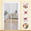 MYCARBON Zanzariera Magnetica Porta Finestra Anti-zanzare Anti-mosche Anti-insetti(110x230, Bianco)