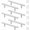 Luxeu Maniglie per Mobili da Cucina, 6 Pezzi 96mm Maniglie Cucina Acciaio Inox, con 12 Viti, per Armadio, Cassetti, Mobili Decorazioni (Argento)