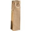 PNP Portabottiglie - maniglie cordino cotone - 12 x 39 + 9 cm - 160 gr - carta kraft - avana - PNP - conf. 12 pz - G00684