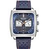 FORSINING Orologio al quarzo da uomo con display analogico della data, cinturino in vera pelle, quadrante quadrato, impermeabile, orologio da uomo per affari, blu, Cinghia