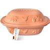 Römertopf Tegame in Terracotta Naturale 3 Litri con Coperchio - Pentola da Forno per Arrosti e Stufati per 4 Persone, Cottura Sana senza Grassi, Terracotta, dal 1967