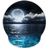 AOKSUNOVA Tappetino Mouse Ergonomico con Poggiapolsi Mouse Pad | Mouse pad ergonomico con poggiapolsi in gel, superficie Lycra liscia e base antiscivolo per lavoro, studio e gaming