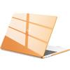 EooCoo Custodia per MacBook Air 13 Pollici M5 M4 M3 M2 Cristallo Arancione
