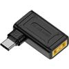 NFHK Presa DC da 140 W, 100 W, 4,5 x 3,0 mm, ingresso su USB-C Type-C ad angolo di 90 gradi, adattatore di ricarica per telefono portatile