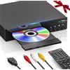 GAONAWAY Lettore DVD per la Casa con HDMI, DVDs Lettori di Tutte le Regioni per TV, RCA, USB, Telecomando, Supporto 1080P, NSTC/PAL, Memoria Breakpoint. Lettore DVD per TV Nero Metallizzato