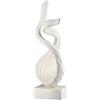 Casablanca modernes Design Casablanca - Scultura Liposo in resina artificiale, colore crema, effetto metallico, forma astratta, altezza 47 cm x larghezza 15 cm