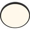 BRILONER - Lampada da soffitto a LED con cornice decorativa, luce bianca calda, 10,5W, 1200lm, lampadina a LED, lampada da soffitto, lampada da soggiorno, lampada da cucina, 24 x 6 cm, nero