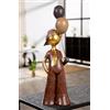 GILDE Statuetta a forma di ragazzo in resina, altezza 43 cm, marrone, con palloncini, cappelli e cravatte