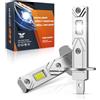 JOSHF H1 LED, 18000LM 6500K Luce Bianca Fredda Lampadine LED H1, Dimensioni Mini 1:1, Plug and Play, Lampadine Per Fari Auto e Moto, 2 pezzi