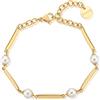 Brosway Bracciale Donna, Bracciale Rigido in Acciaio e Perle | Collezione Affinity - BFF165