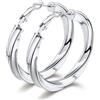 Bestyle Orecchini Donna Cerchio in Acciaio Inossidabile, Orecchini Cerchio Donna Intrecciato 40mm Confezione Regalo
