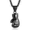 HZMAN Collana Guantone da Boxe per Uomini in Acciaio Inox, Collana Sportiva con Ciondolo da Boxe, Gioiello Regalo, 61 cm lang mit einem Anhänger von 1,5 cm x 2,5 cm, Acciaio inossidabile, Non pietra