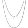 PROSTEEL 2mm Collana Uomo Catenina Acciaio 51cm Argento Catena Scatola Piatta Impermeabile Non Sbiadisce Collane Uomo Donna Acciaio Inossidabile