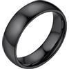 Bestyle Anello Uomo Nero Anelli Acciaio Uomo Anelli Donna Color Nero Misura 22 6mm Nero con Confezione Regalo