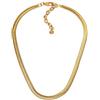 Vestopazzo collana in ottone modello Snake piatto. Chiusura con moschettone. Nickel tested. Lavorazione artigianale.DD04032