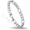PROSTEEL Bracciale da uomo ro 6 mm/9 mm/13 mm in acciaio inossidabile/placcato oro/nero, 19 cm/21 cm di lunghezza, Acciaio inossidabile