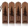 MAYJOYDIY 4 segnalibri in pelle con albero della vita, 5 × 18 cm, per sempre crescente, classico, marrone, segnalibro vintage con corda in pelle, per uomini e donne, amanti dei libri, scrittori e