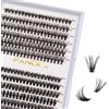 FANDIQ 240 Pcs Individual Lashes Cluster Lashes,30D+40D D Curl 9-16Mix Lash Clusters Soft Eyelashes False Eyelashes DIY Lash Extension At Home (30D+40D-0.07D,9-16mix)