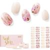 NAILOG Strisce per Unghie in Gel Semi Polimerizzato, 34 Pcs Adesivi e Decalcomanie per Unghie di Qualità da Salone, Nail Wraps Decorazione DIY per Donne Ragazze, Morning Dew