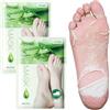 PacuM 2 Paia Maschera Piedi Esfoliante Maschera Piedi Secchi Screpolati Foot Peel Mask Idratante Talloni Screpolati Acido Lattico Pedicure Cuticole Morbide per Uomini Donne (Aloe Vera)